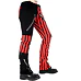 kalhoty gothic BLACK PISTOL Freak Pants Stripe (Black/Red) 26