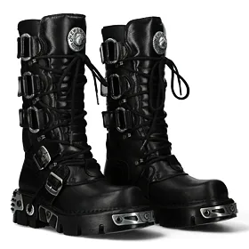 NEW ROCK Girdle Boots (474-S1) Black Černá 36